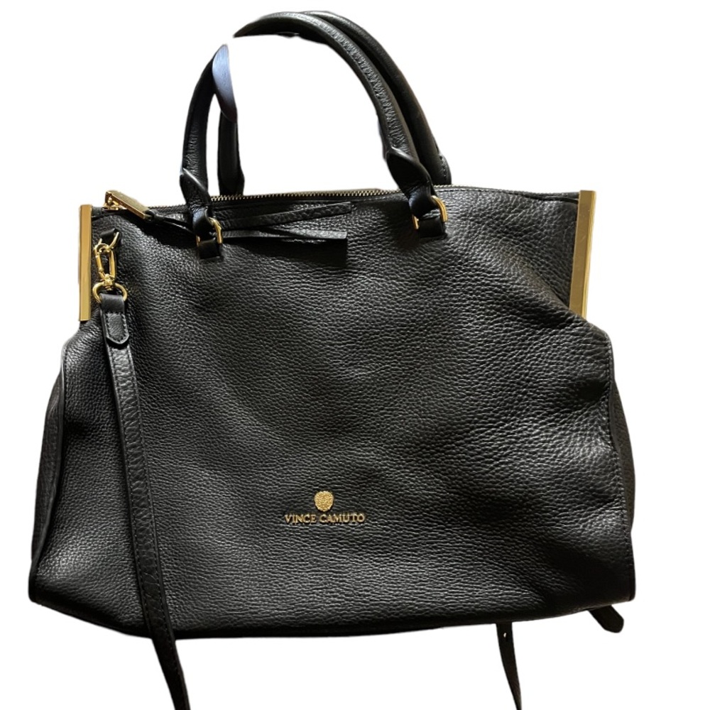 Vince Camuto Black Letter Purse Handbag